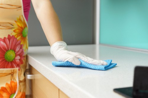 Cleaning team preparing a home service appointment